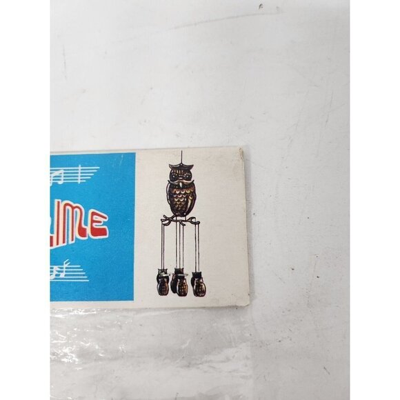 VINTAGE Bronze Metal Black Owl Hanging Wind Chime Outdoor Halloween Decoration - Picture 4 of 7